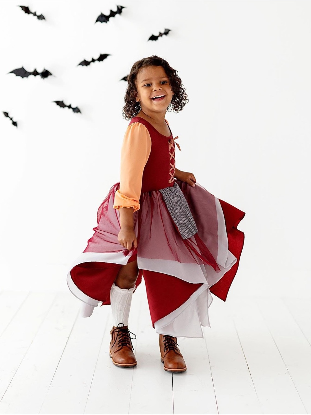 NWT Taylor Joelle Mary Sanderson Hocus Pocus Witch Burgundy Peasant Dress 8